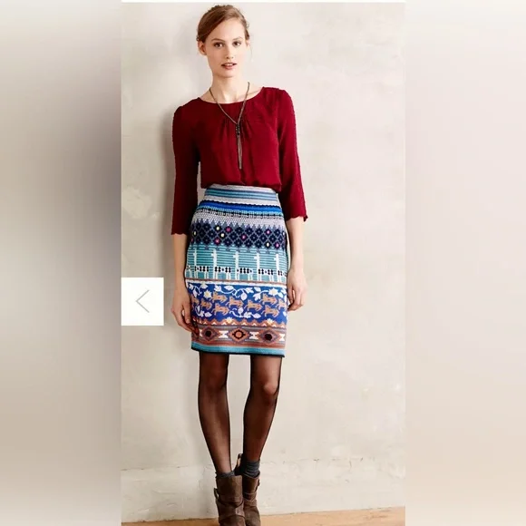 HWR Anthropologie llama skirt-small - Picture 4 of 11